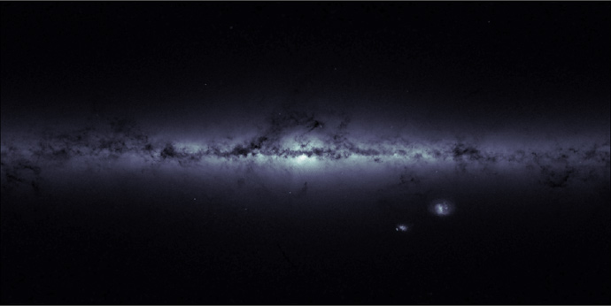 Stellar density map generated from Gaia observations